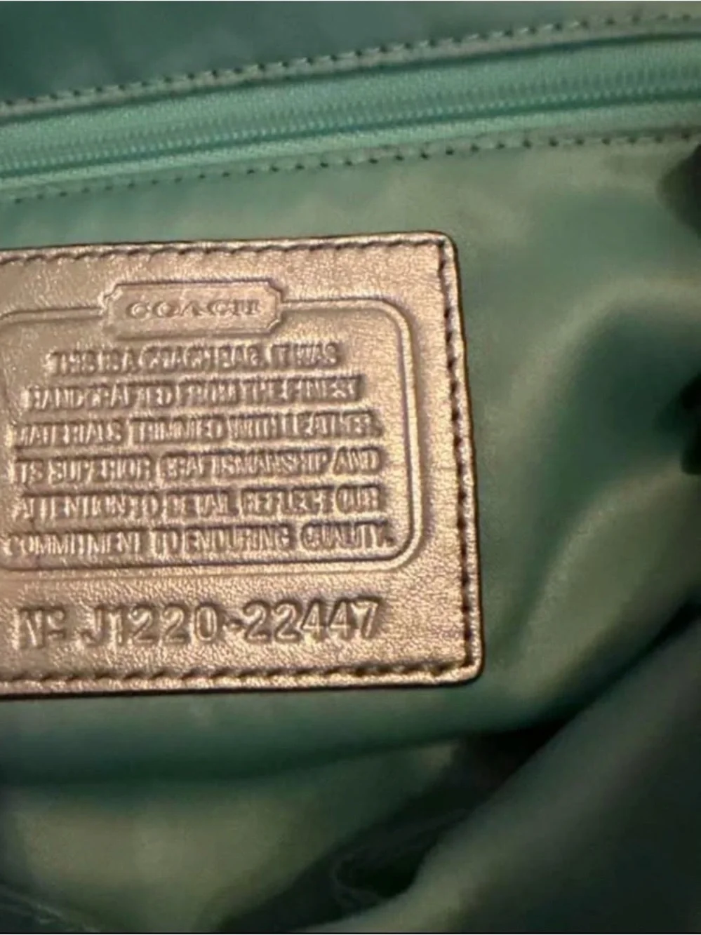 Coach Poppy Signature Metallic Tote Bag